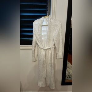 Babaton eyelash cardigan with tie. Winter white